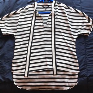 Express Black & White Blouse